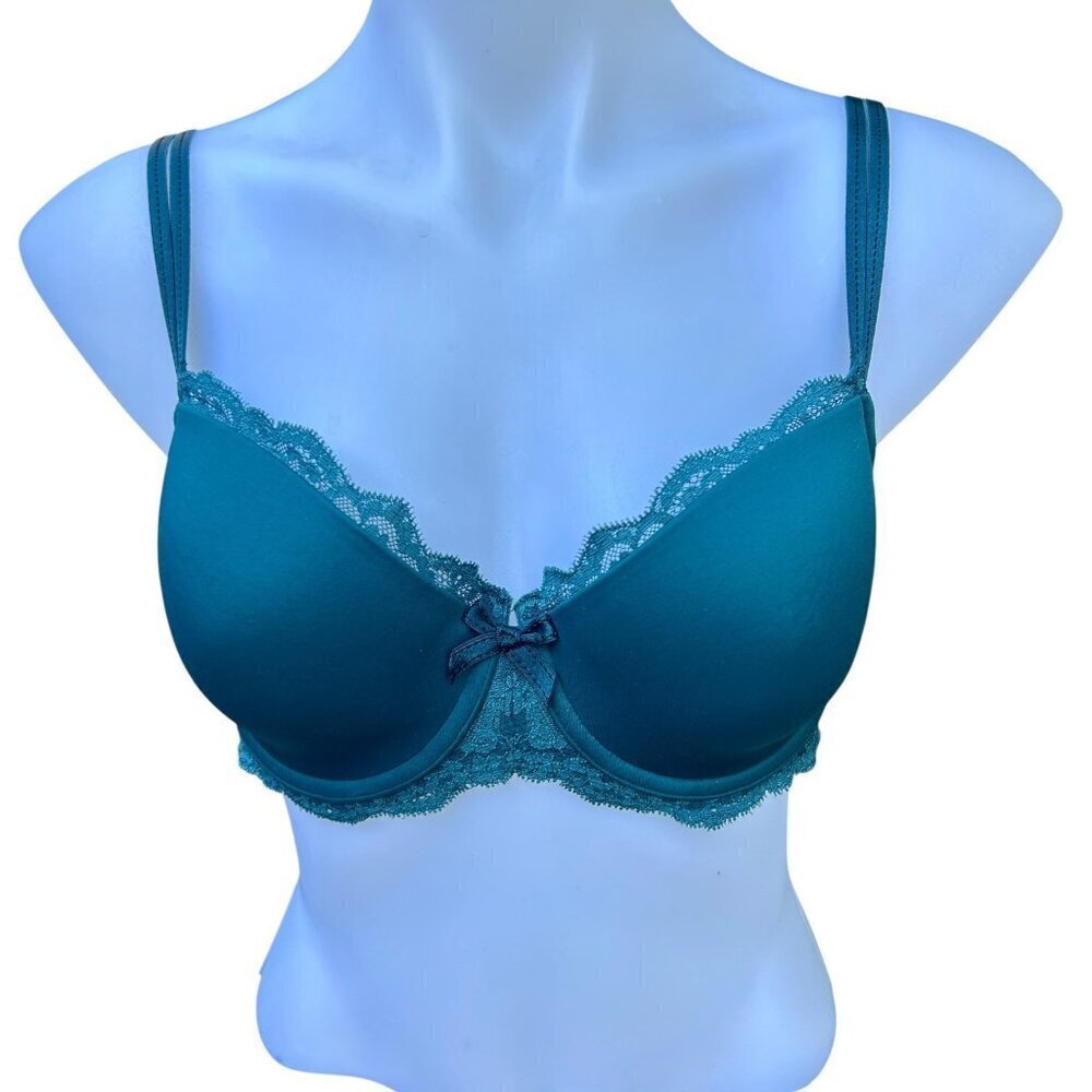 Chantelle Green Rive Gauche T shirt 3086 Balconette Bra 34DD - Picture 2 of 10